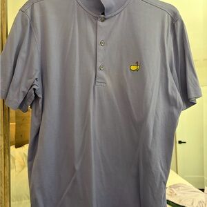 Masters Lavender Short-Sleeve Polo with Yellow Embroidered Golf Logo